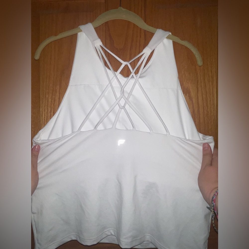 Fabletics White Crisscross tank XL